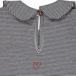 Striped Blouse w Collar Ls Navy/Cream Stripe>Copenhagen Colors