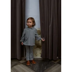 Striped Blouse w Collar Ls Navy/Cream Stripe><noscript><img width=