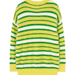 STRIPES BULL Stickad tröja Yellow>The Animals Observatory Online