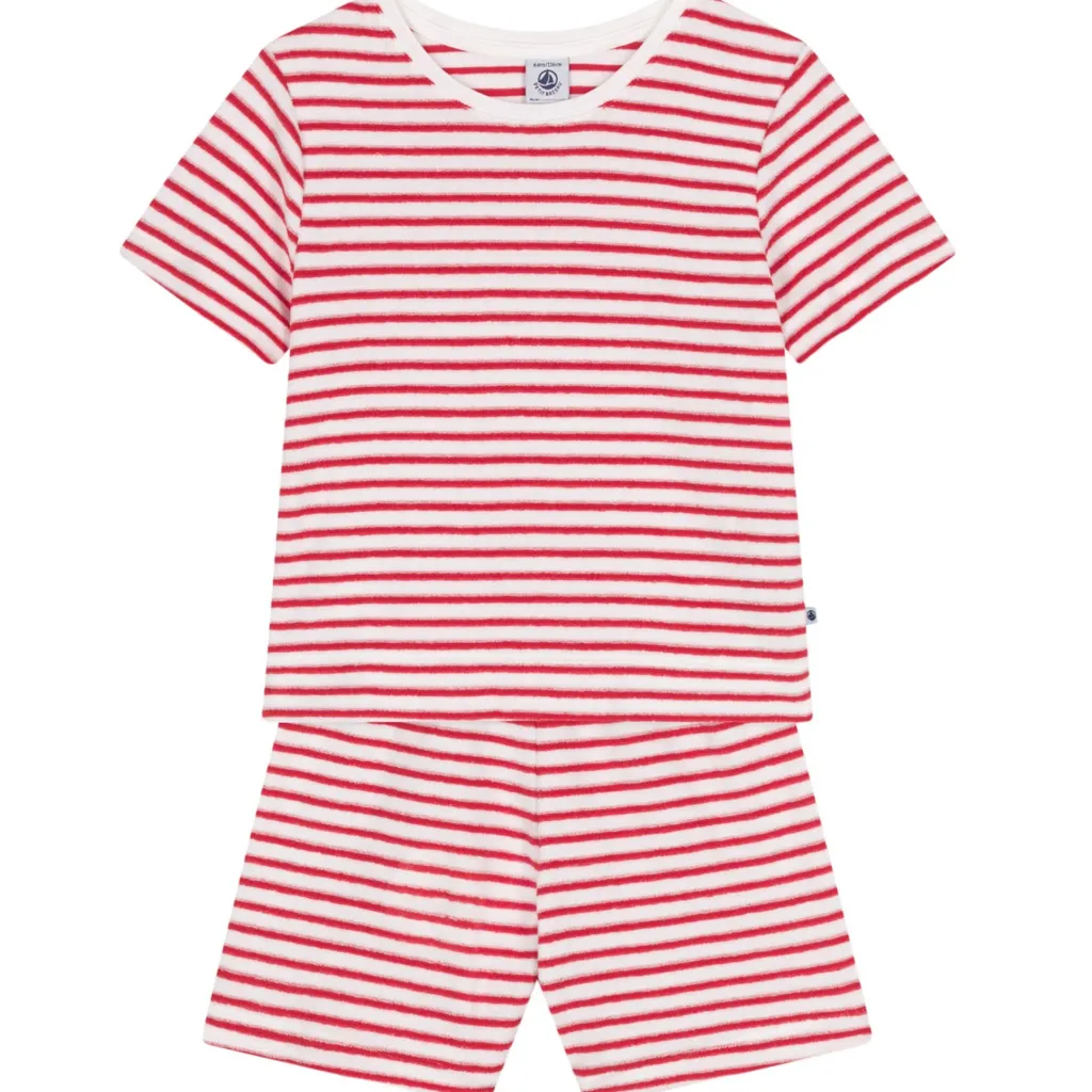 Stripy Klädset I Frotté Marshmallow Spi>Petit Bateau Discount