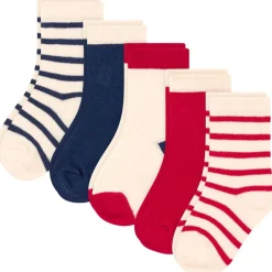 Stripy 5-pack Bomullsstrumpor Medieval Avalanche Peps>Petit Bateau Online