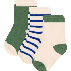 Stripy 3-pack Bomullsstrumpor Green>Petit Bateau Sale