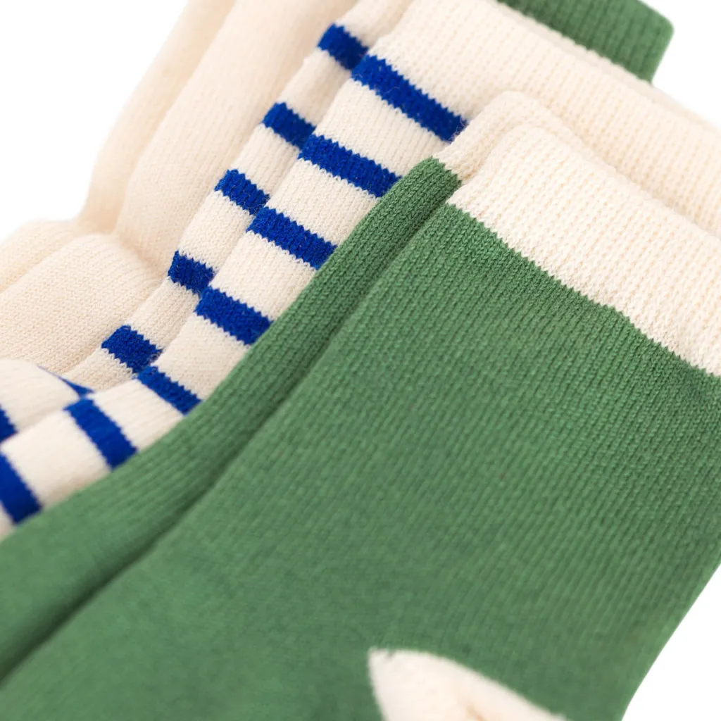 Stripy 3-pack Bomullsstrumpor Green>Petit Bateau Sale