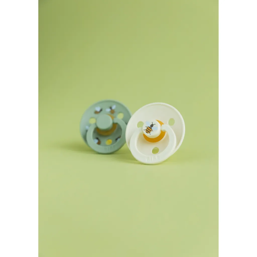 Studio Colour Bumblebee 2-pack Runda Latexnappar Mushroom Mix>BIBS Sale