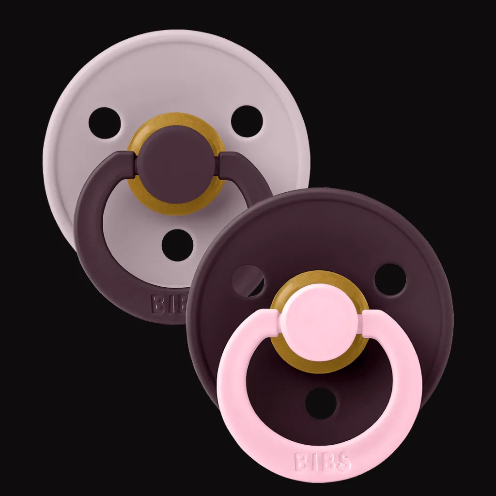 Studio Colour Fusion 2-pack Runda Latexnappar Lilac Plum Mix>BIBS Hot