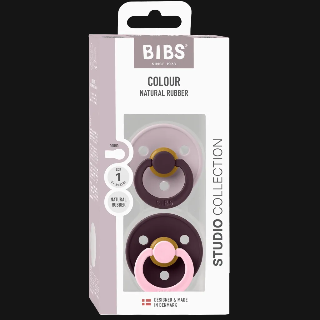 Studio Colour Fusion 2-pack Runda Latexnappar Lilac Plum Mix>BIBS Hot