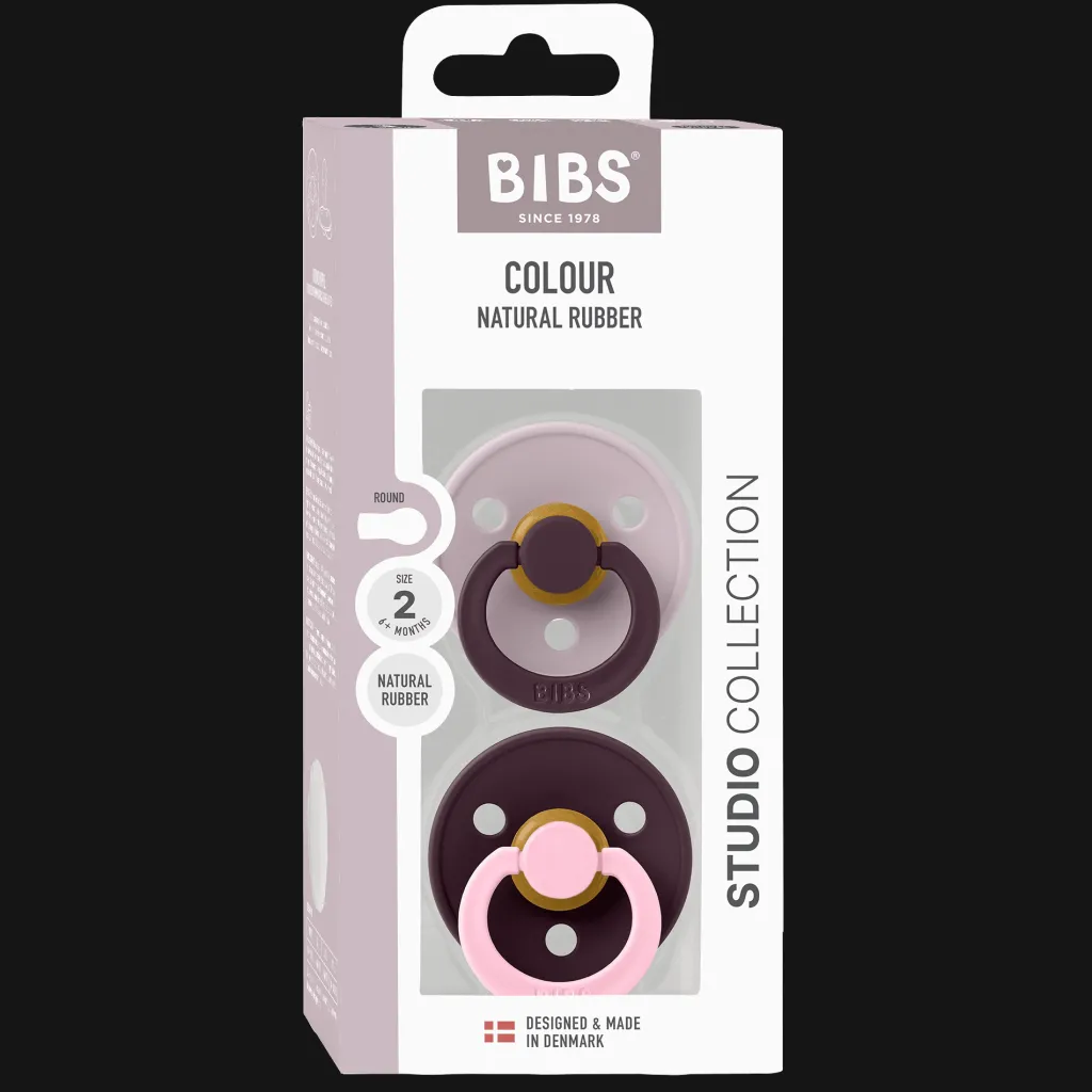 Studio Colour Fusion 2-pack Runda Latexnappar Lilac Plum Mix>BIBS Hot