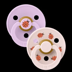 Studio Colour Ladybug 2-pack Runda Latexnappar Violet Sky Mix>BIBS Best