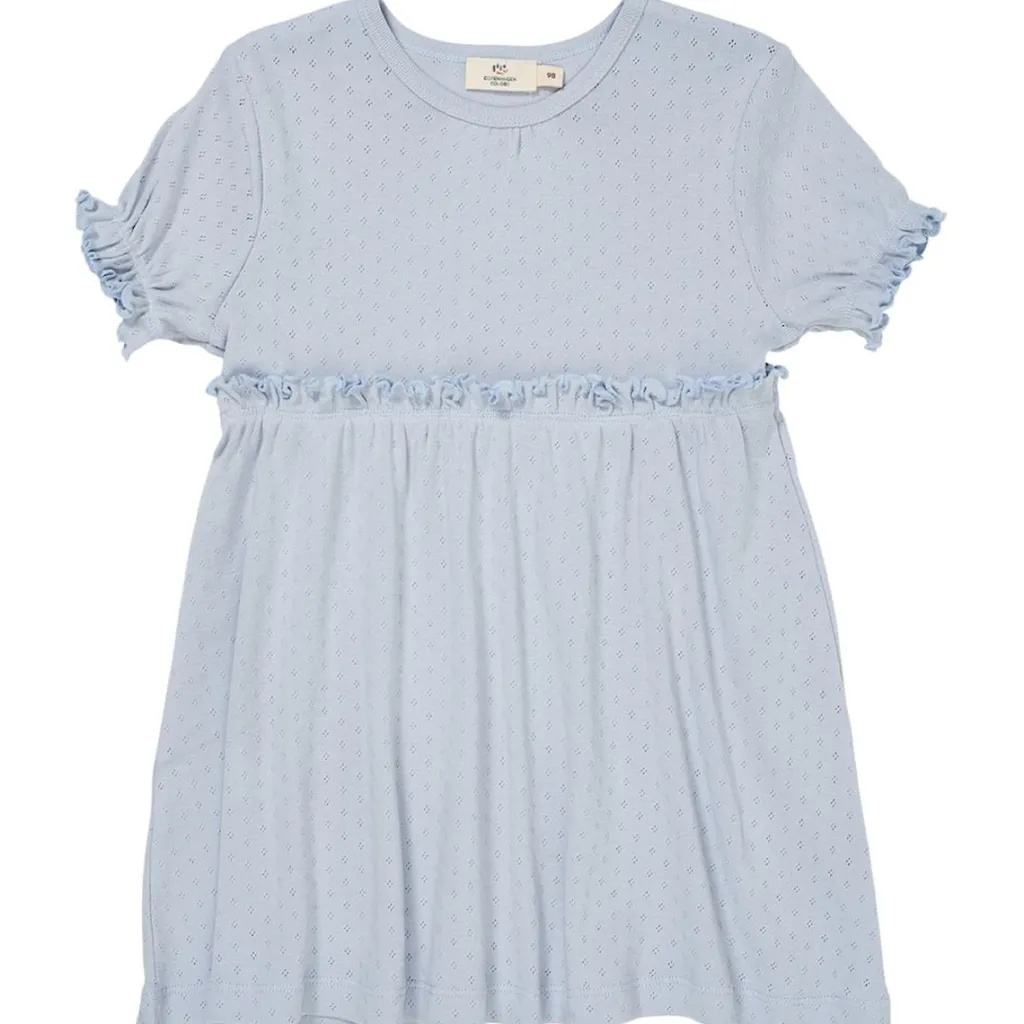 Summer Pointelle-klänning Dusty Blue>Copenhagen Colors Best