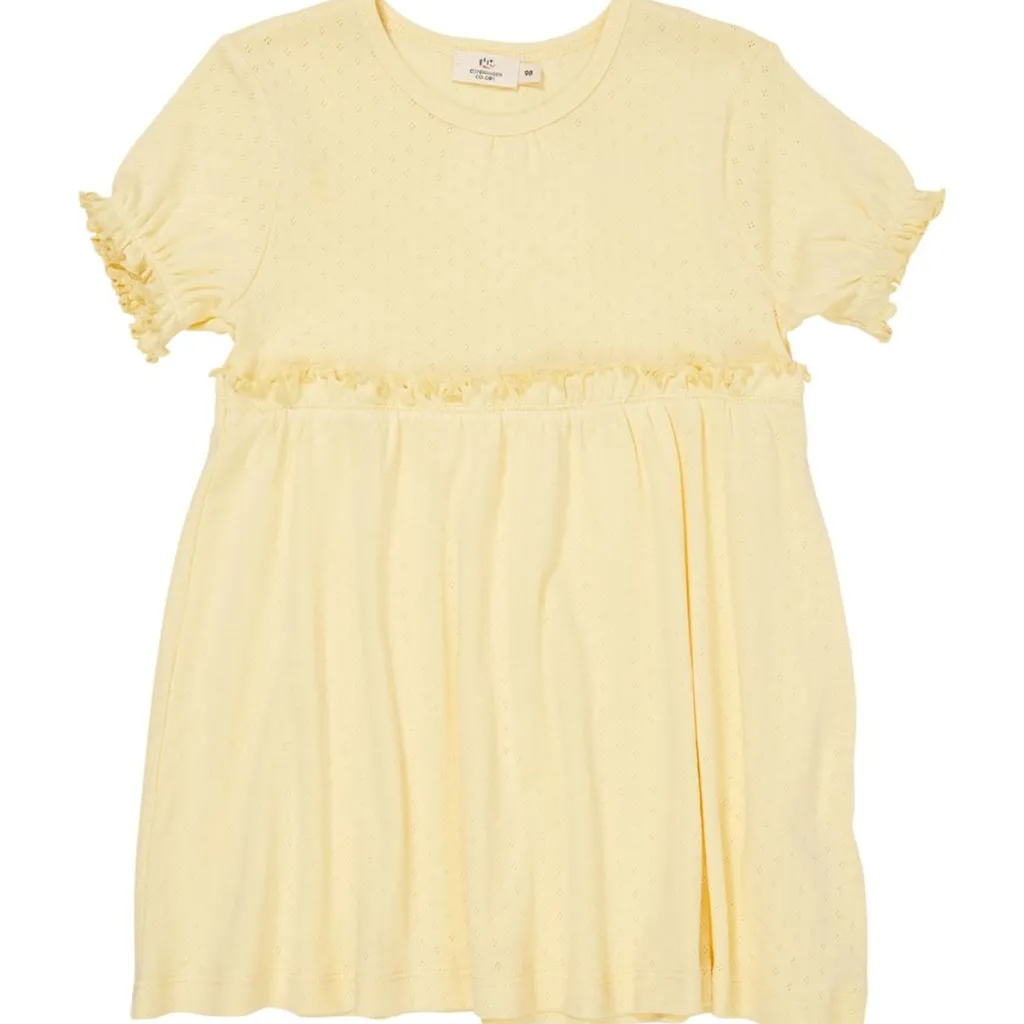 Summer Pointelle-klänning Light Yellow>Copenhagen Colors Best