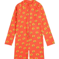 Sunflower All Over Simma Onesie Red>Bobo Choses Hot
