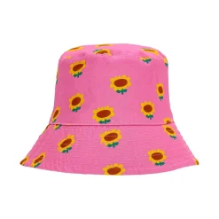 Sunflower All Over Vändbar Hatt Fuchsia>Bobo Choses