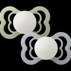 Supreme Glow 2-pack Symmetriska Silikonnappar Sage Cloud>BIBS Online