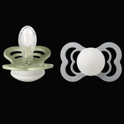 Supreme Glow 2-pack Symmetriska Silikonnappar Sage Cloud>BIBS Online