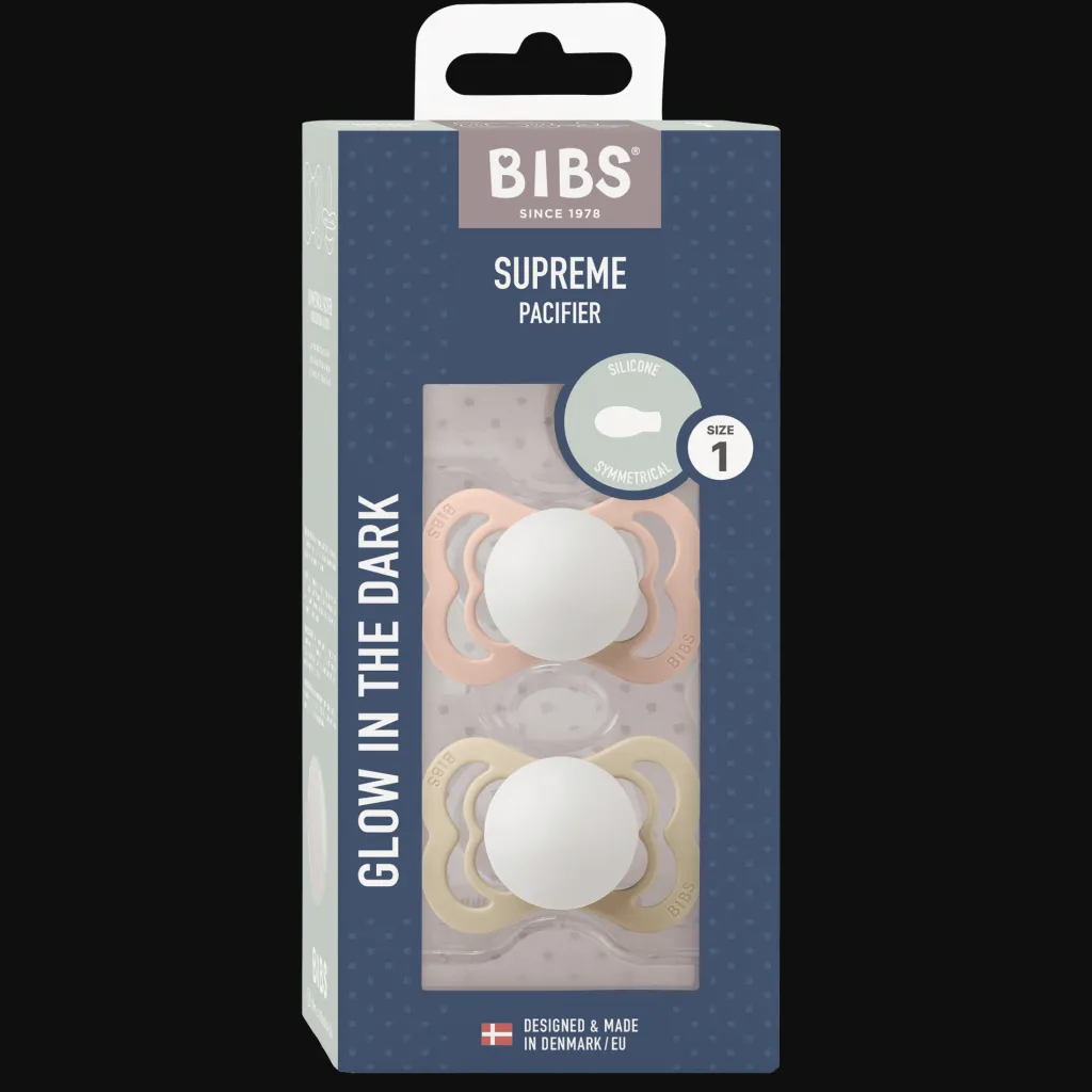 Supreme Glow 2-pack Symmetriska Silikonnappar Blush Vanilla>BIBS Online