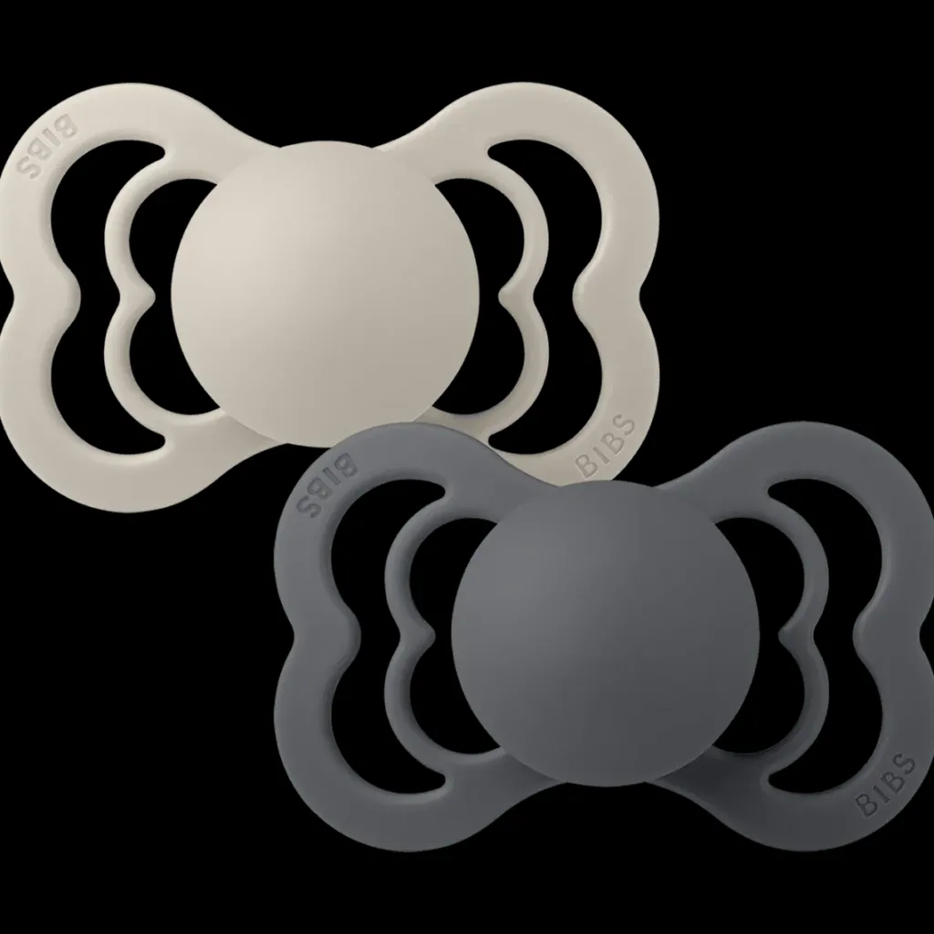 Supreme 2-pack Symmetriska Silikonnappar Sand Iron>BIBS Clearance