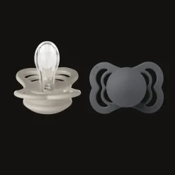 Supreme 2-pack Symmetriska Silikonnappar Sand Iron>BIBS Clearance
