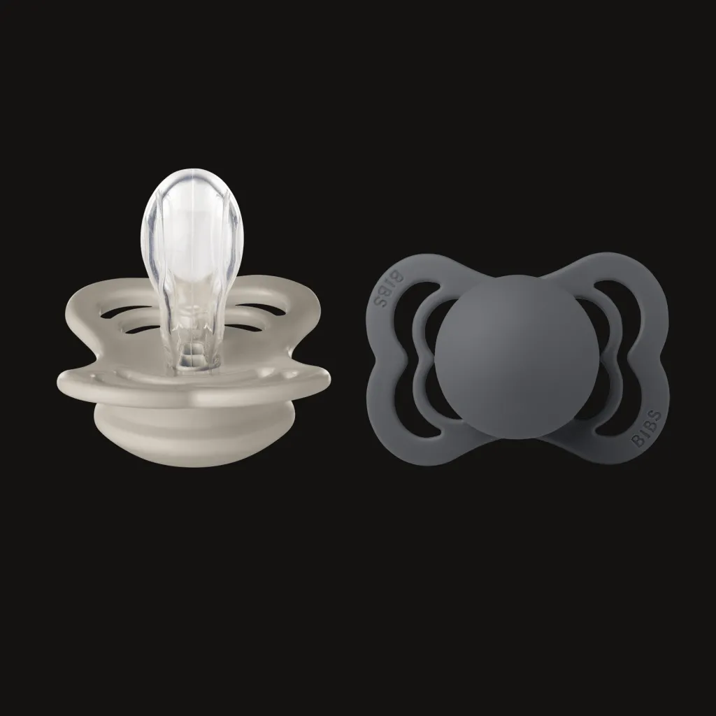 Supreme 2-pack Symmetriska Silikonnappar Sand Iron>BIBS Clearance