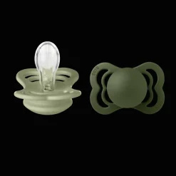 Supreme 2-pack Symmetriska Silikonnappar Sage Hunter Green>BIBS Online
