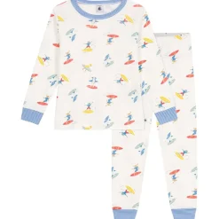 Surfer Pyjamas I Bomull Marshmallow Multicolor>Petit Bateau New
