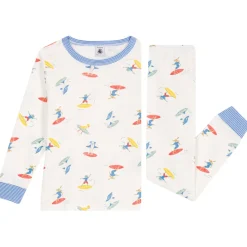 Surfer Pyjamas I Bomull Marshmallow Multicolor>Petit Bateau New