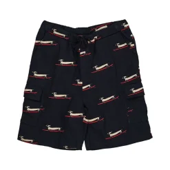 Surfing Dog Twill Shorts Navy>Copenhagen Colors New