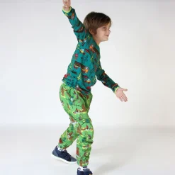 Sweatpants with bears Moss Green><noscript><img width=