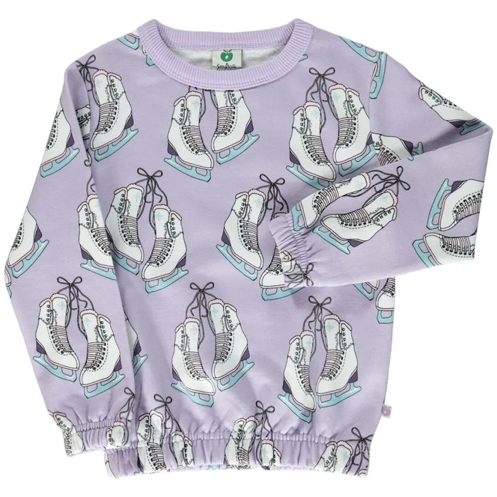 Sweatshirt Orchid Petal med skridskor>Småfolk Sale