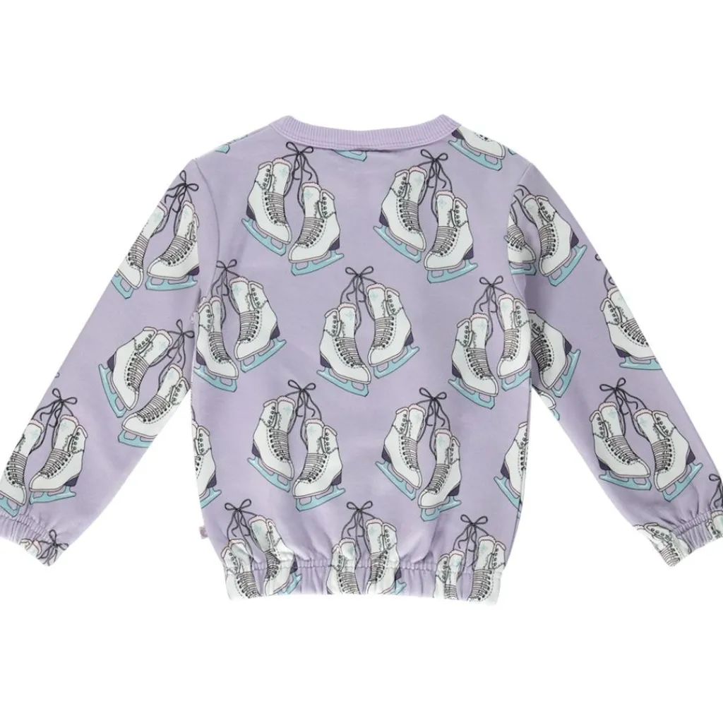 Sweatshirt Orchid Petal med skridskor>Småfolk Sale