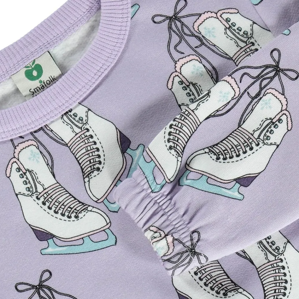 Sweatshirt Orchid Petal med skridskor>Småfolk Sale
