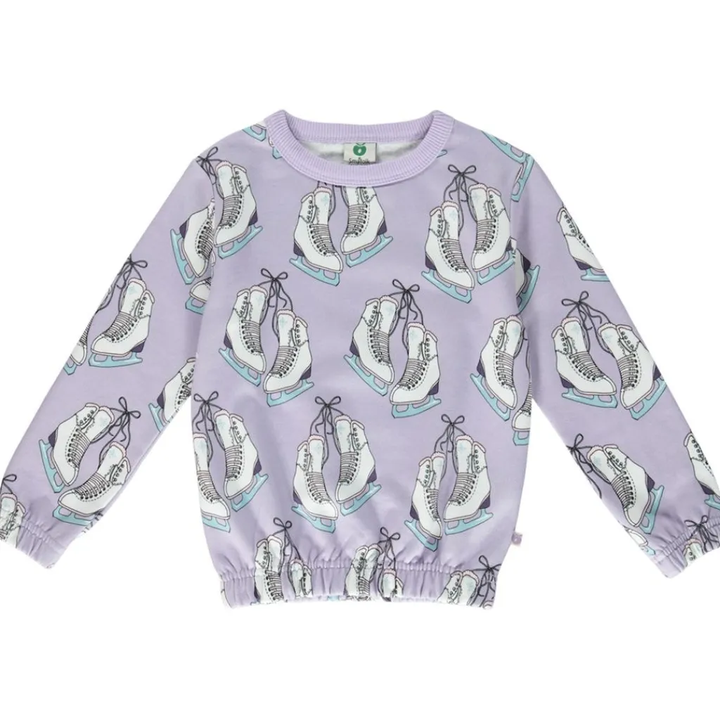 Sweatshirt Orchid Petal med skridskor>Småfolk Sale
