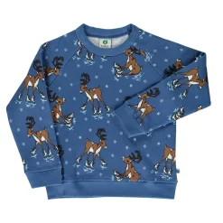 Sweatshirt with reindeer Federal Blue Federal Reindeer Sweatshirt i Federal Blue>Småfolk Sale