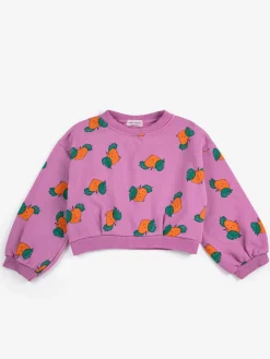 Tangerine All Over Croppad Sweatshirt Purple>Bobo Choses Hot