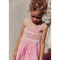 Tessa Klänning Pink Fragola Vichy>Louise Misha Outlet