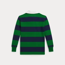 The Iconic Rugbytröja Athletic Green Refined Navy>Ralph Lauren Clearance