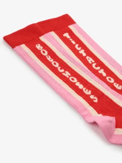 Tic Tac Toe Extra Långa Strumpor Pink><noscript><img width=