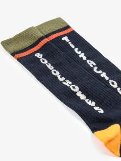 Tic Tac Toe Extra Långa Strumpor Midnight Blue><noscript><img width=