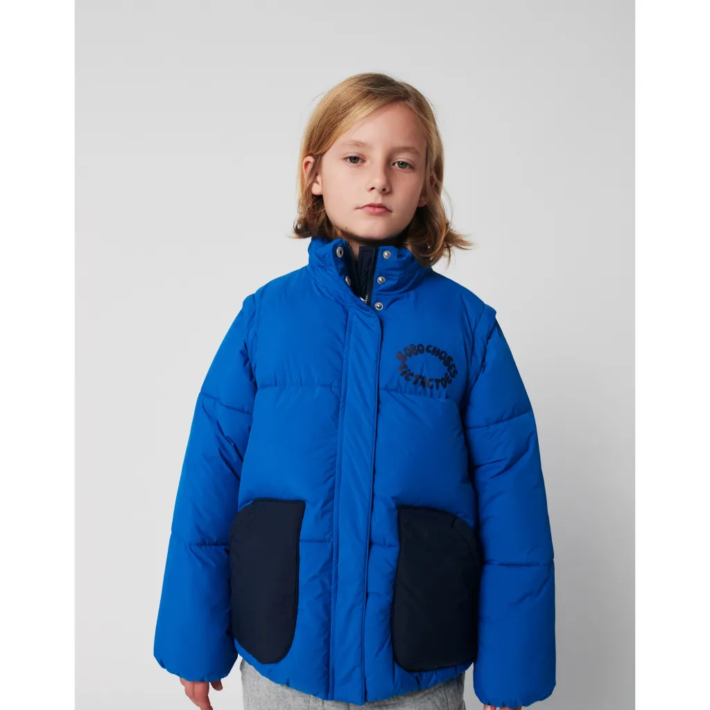 Tic Tac Toe Vadderad Jacka Blue>Bobo Choses Discount