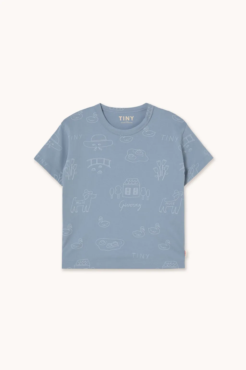 Tiny Giverny T-shirt Grey>Tinycottons Hot