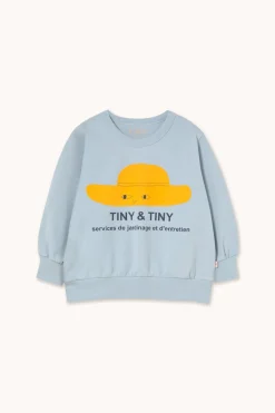 Tiny Hat Graphic Sweatshirt Washed Blue>Tinycottons Discount