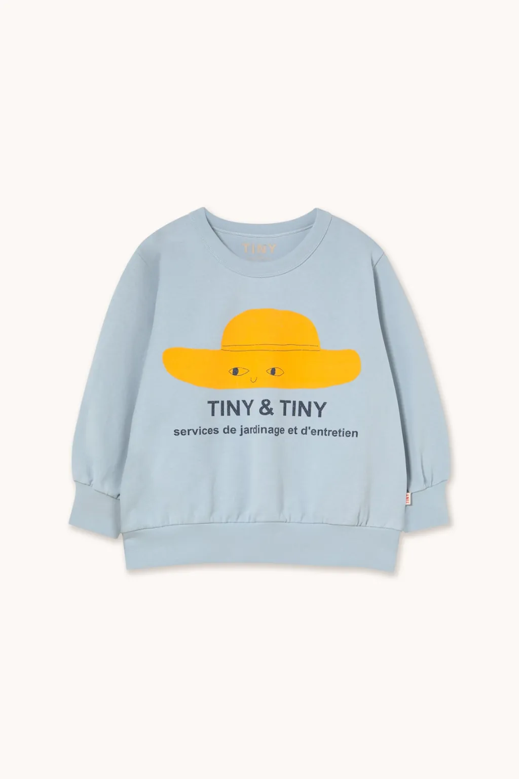 Tiny Hat Graphic Sweatshirt Washed Blue>Tinycottons Discount