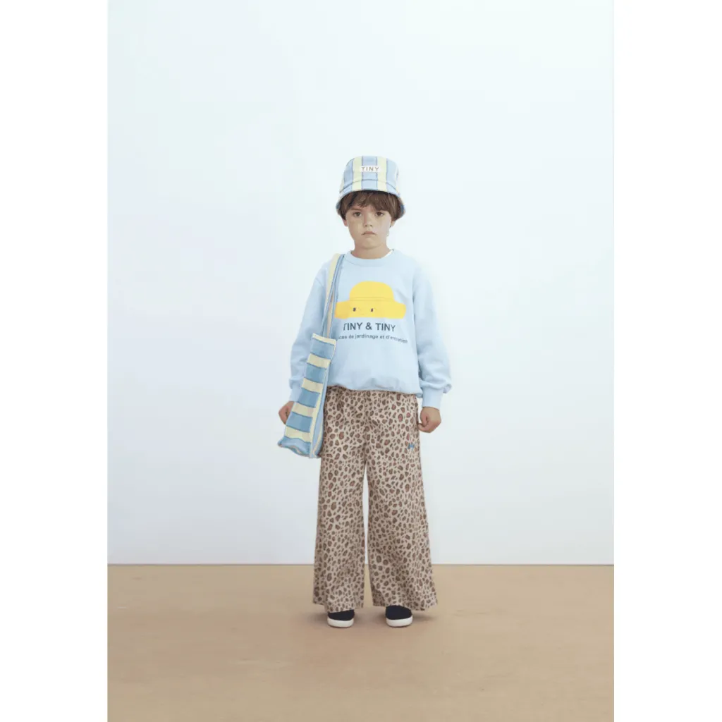 Tiny Hat Graphic Sweatshirt Washed Blue>Tinycottons Discount