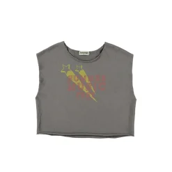Topp Med Tryck Mörkgrå>Tocoto Vintage Clearance