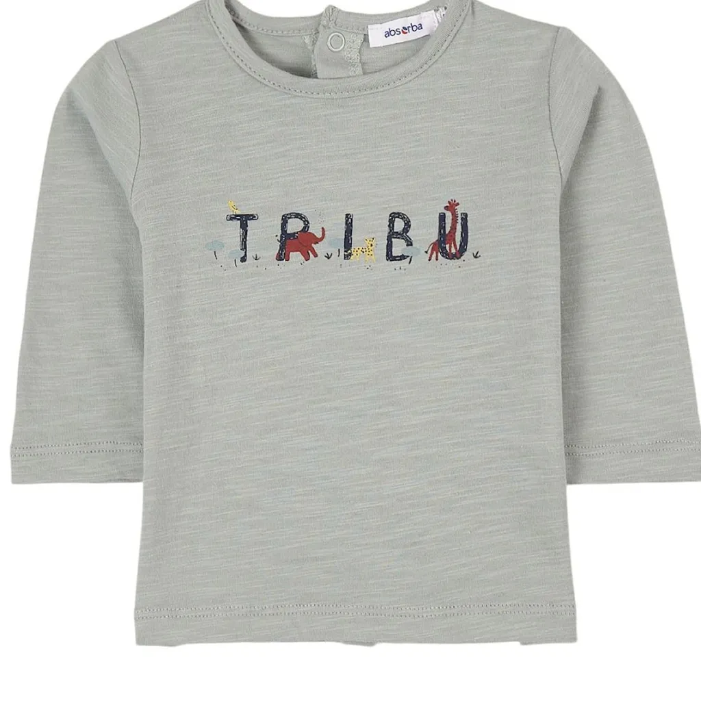 Tribu Print Långärmad T-Shirt Almond Green>Absorba Clearance