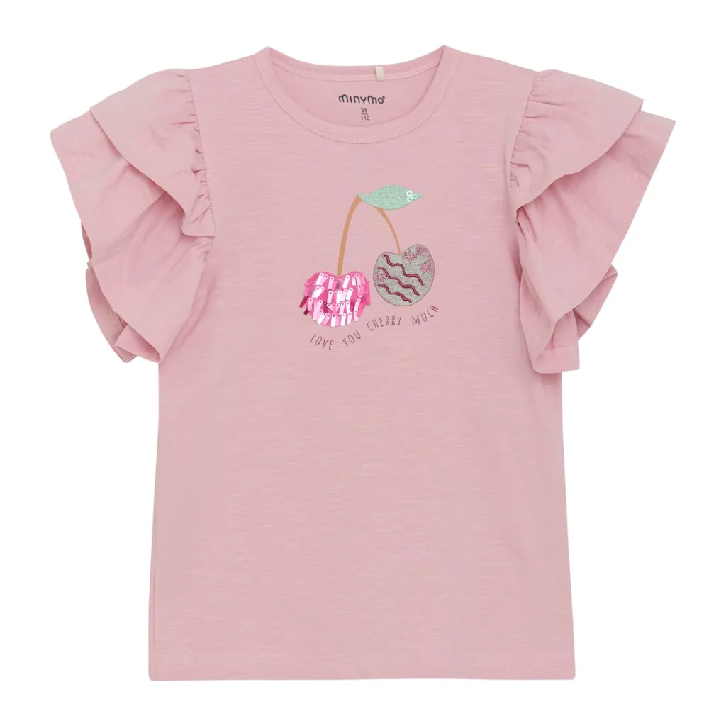 T-shirt Bleached Mauve>Minymo Sale
