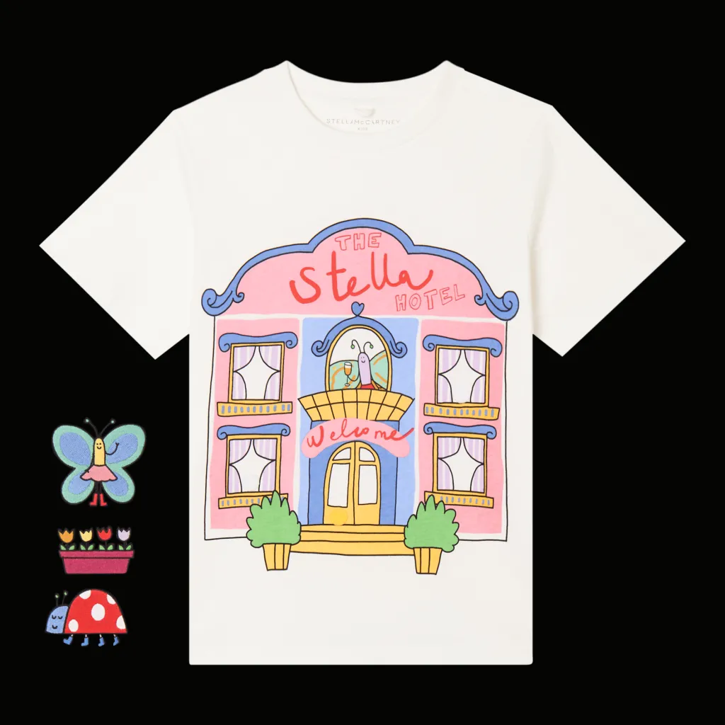 T-shirt Ivory>Stella McCartney Kids Outlet