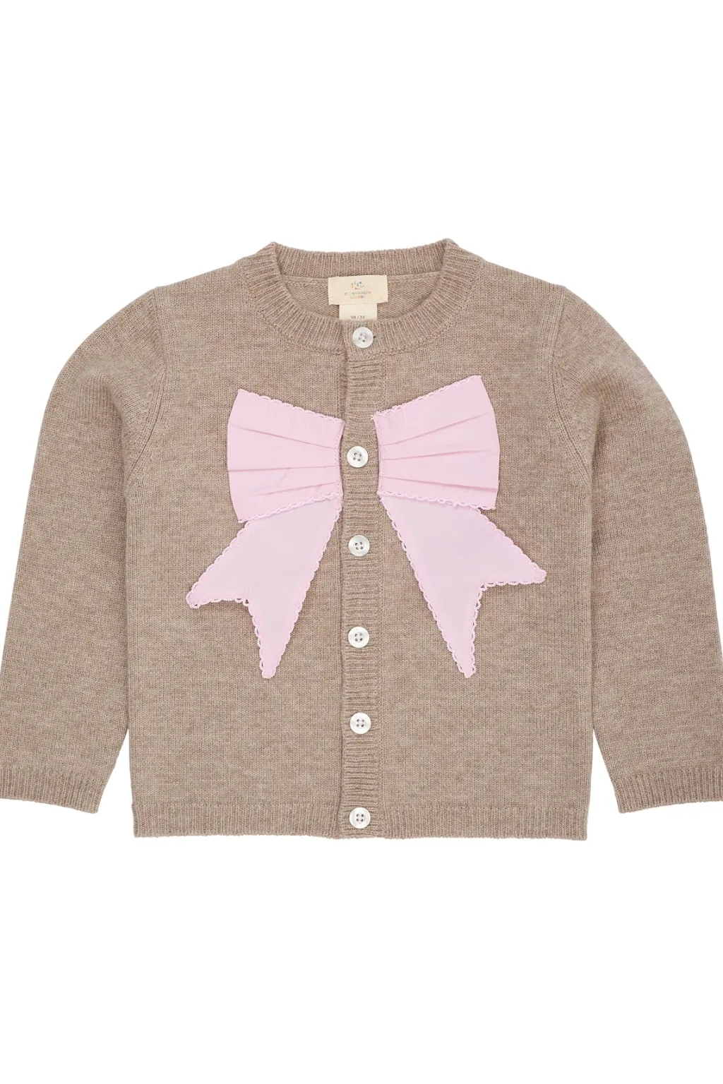 Ull Poplin Bow Cashmere Cardigan Sand Lavender>Copenhagen Colors Outlet