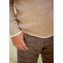 Ullstickad Tröja Mottled Sand><noscript><img width=
