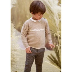 Ullstickad Tröja Mottled Sand><noscript><img width=