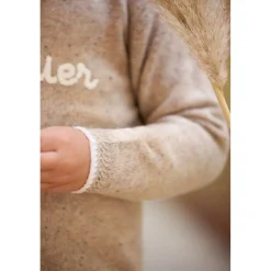 Ullstickad Tröja Mottled Sand><noscript><img width=